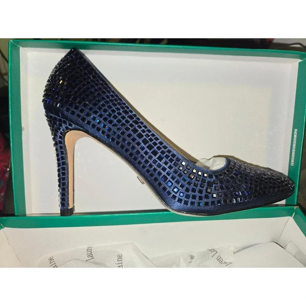 Lauren Lorraine Dazzle Pump Heel With All Over Rhinestone Sparkle M075. W7.5